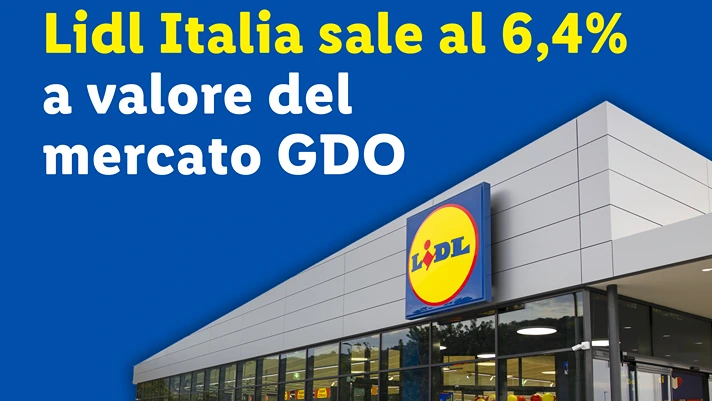 Lidl, in Italia quota di mercato a valore del 6,4%