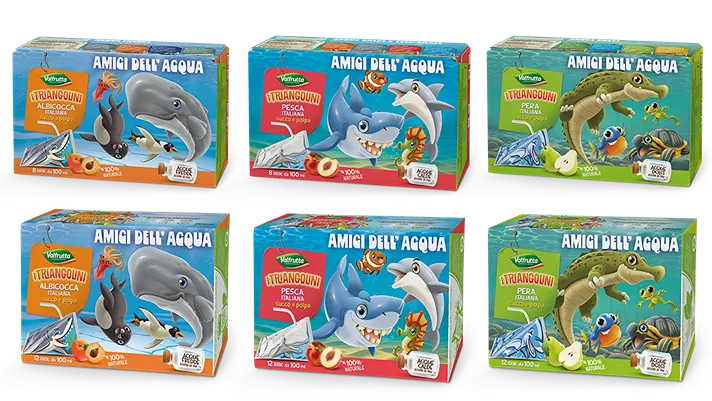 Valfrutta, presenta i Triangolini dedicati al mondo acquatico