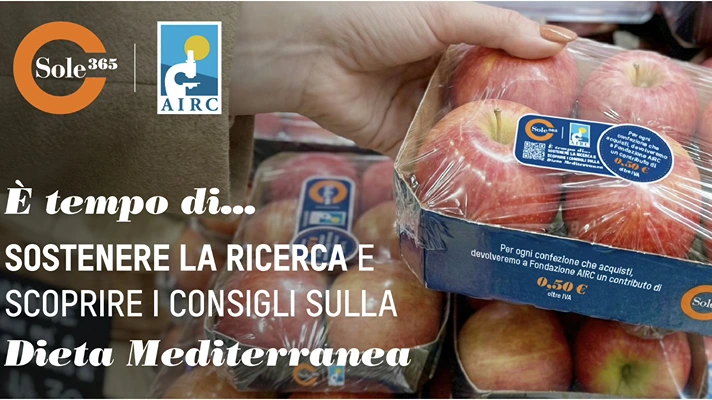 Sole365 e Fondazione Airc: nel 2026 l'impegno si decuplica