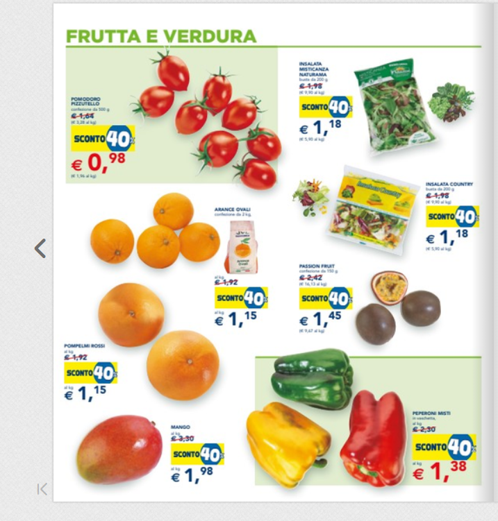 Dalla Gdo: frutta e verdura in offerta a meno di 1 euro